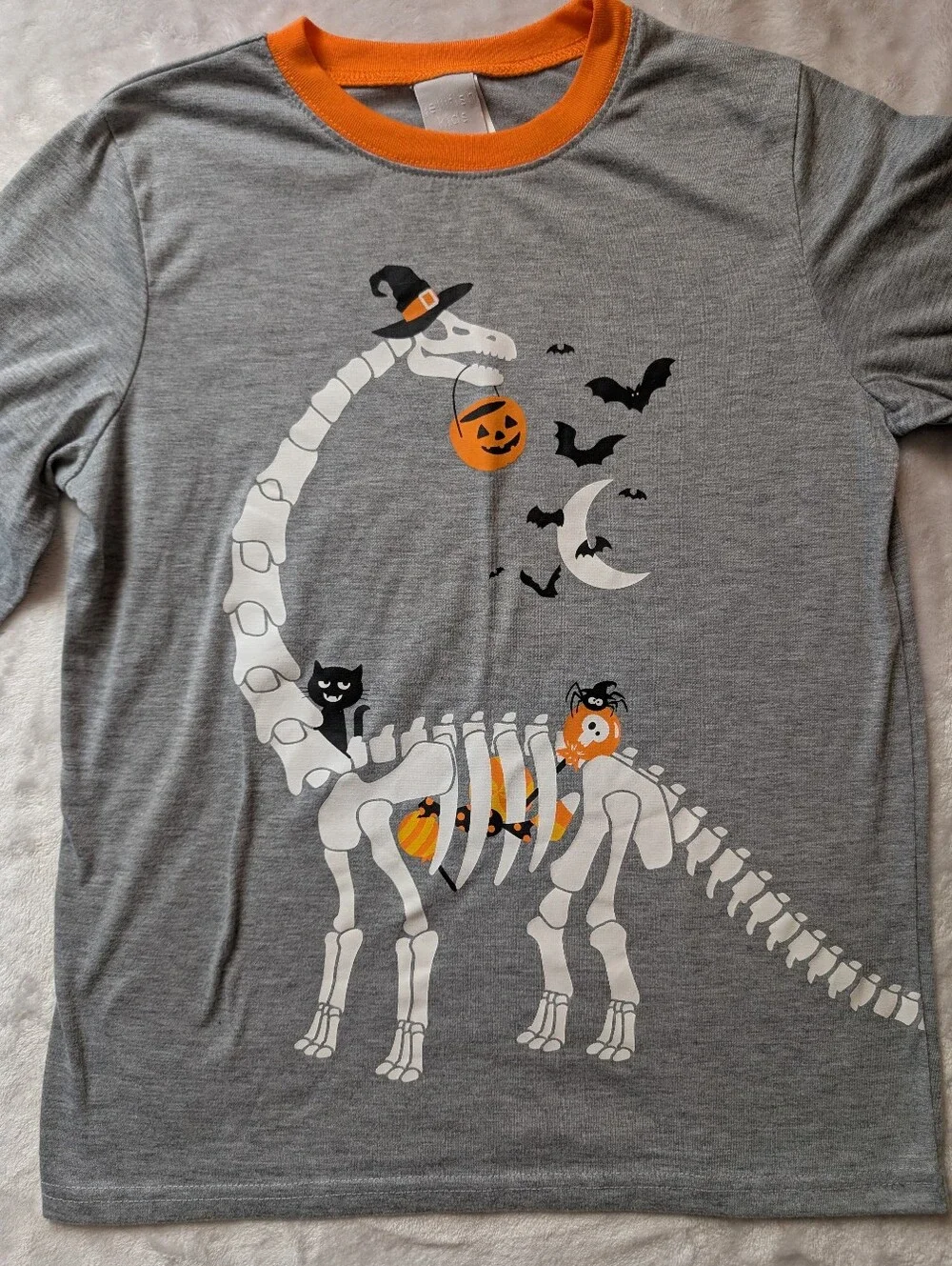 Jellifish Kids Halloween Dinosaur Skeleton Pajama Set Boys XL 14/16
